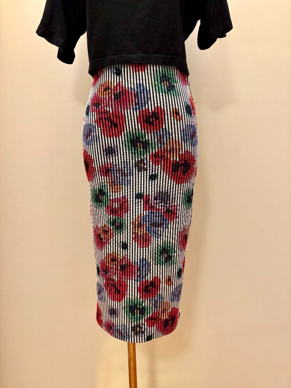 Zara Floral Midi Pencil Skirt